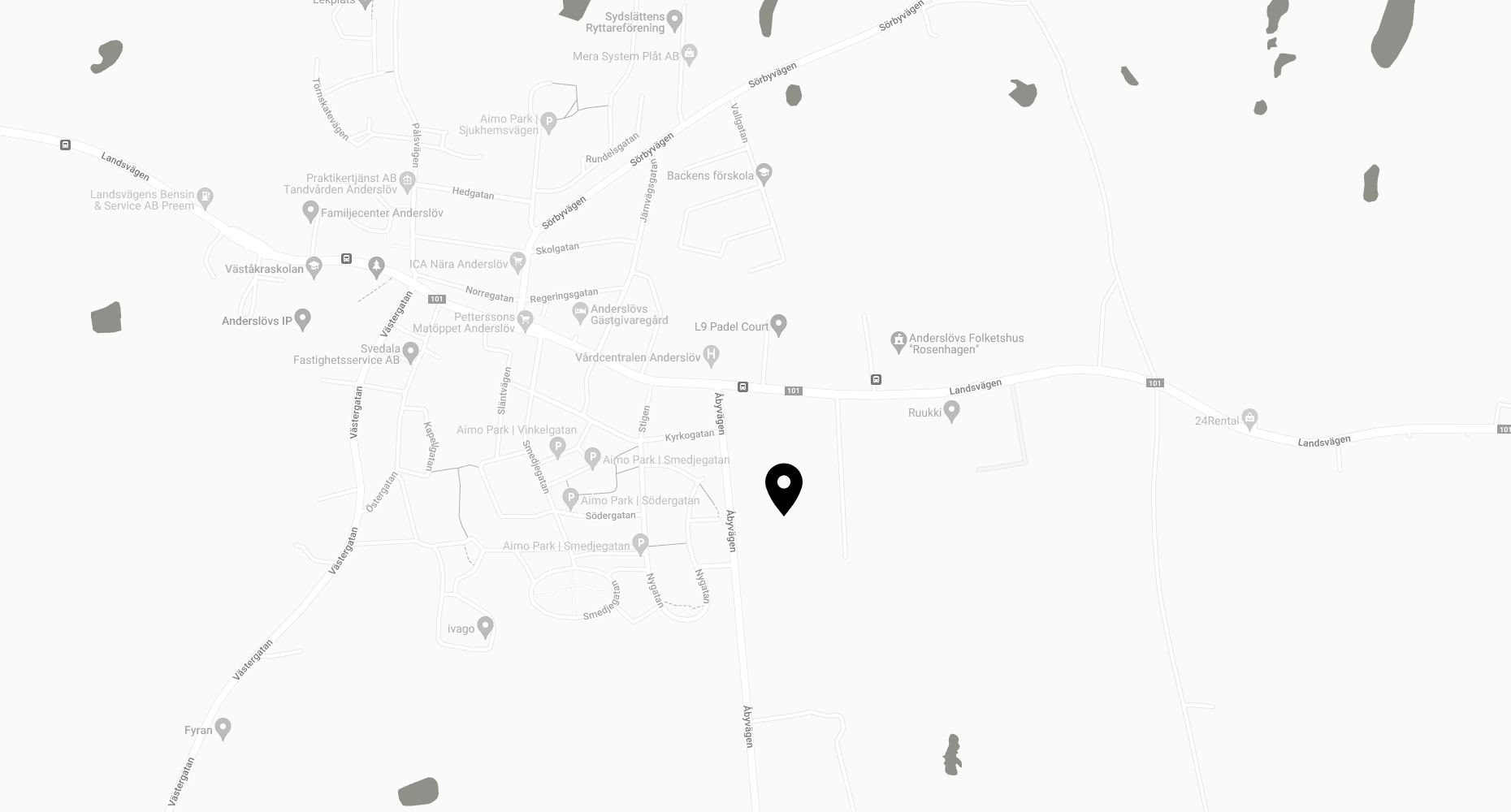 karta över centrala anderslöv