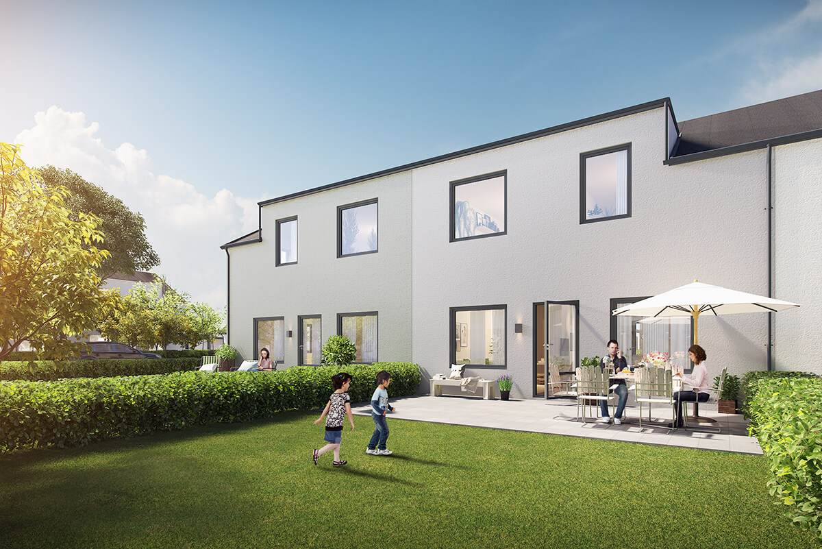 trädgård till radhus
